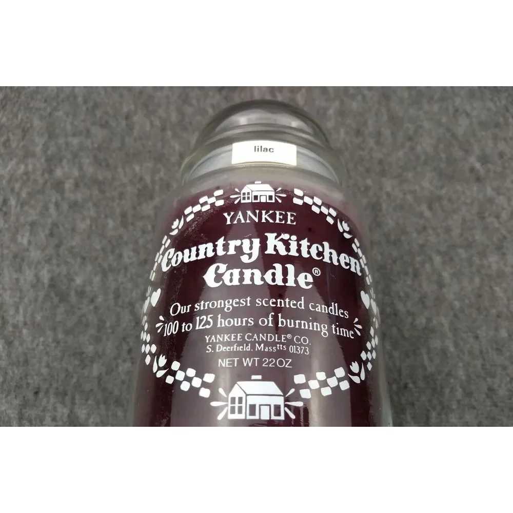 Yankee Candle‎ Country Kitchen Retired Lilac 22oz Classic Jar VTG 80s NOS NEW